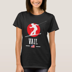T-shirt Station de ski de Vail Usa Montagnes Rocheuses Ski