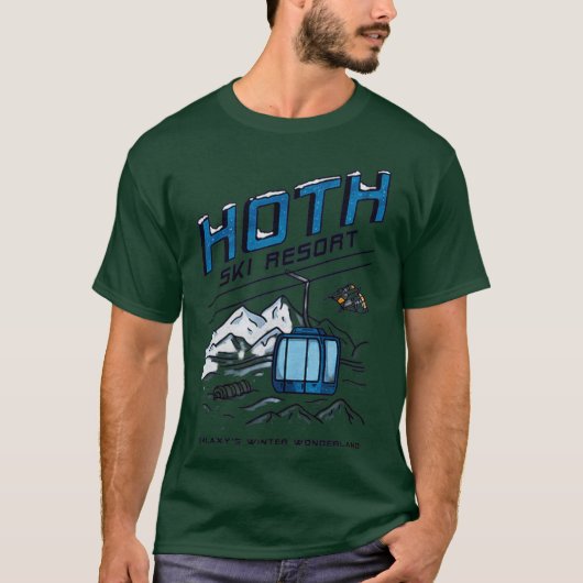T-shirt Station de ski Hoth drôle (Devant)