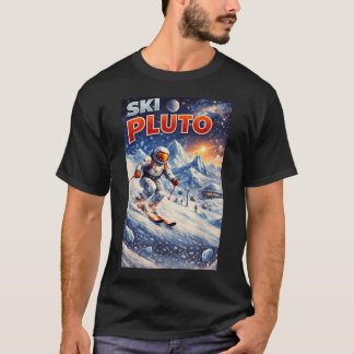 T-shirt Station de ski Ski Pluto Ski Retro Voyage spatial
