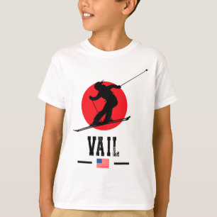 T-shirt Station de ski Vail Usa Montagnes Rocheuses Ski am