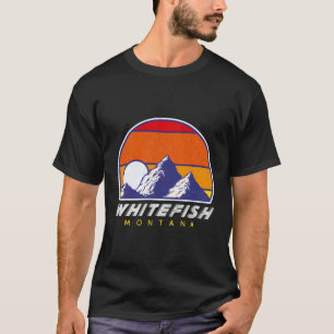 T-shirt Station De Ski Whitefish Montana Usa 1980S Retro P