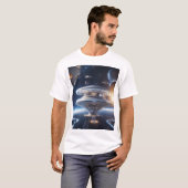 T-Shirt Station Spatiale de Science-Fiction Futuri (Devant entier)