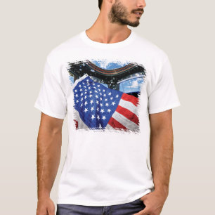 T-shirt Station spatiale Drapeau américain Orbite terrestr