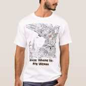 T-shirt Station spatiale futuriste Dock (Devant)
