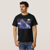 T-shirt Station spatiale orbitante de science-fiction vint (Devant entier)