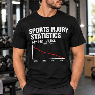 T-shirt Statistiques de Blessure Sportive Drôle Athlétique