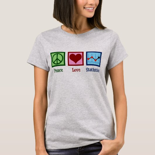 T-shirt Statistiques de l'amour pour la paix (Devant)