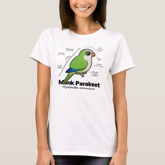 T-shirt Statistiques de perruche de moine (Devant)