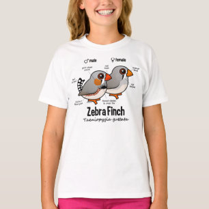 T-shirt Statistiques de pinson de zèbre