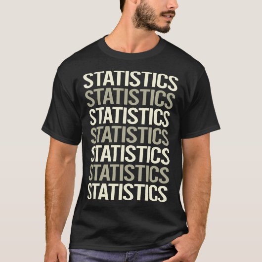 T-shirt Statistiques de texte blanc (Devant)