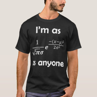 T-shirt Statistiques Distribution normale Formule de courb