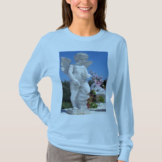 T-shirt Statue Ange En Bleu Bébé (Devant)