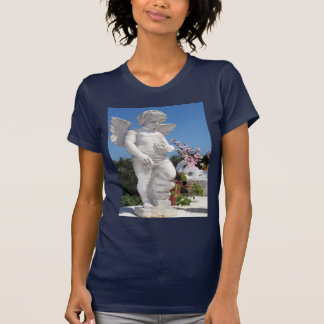 T-shirt Statue Ange En Bleu Marine