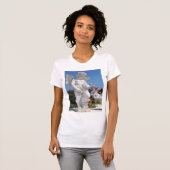 T-shirt Statue Ange En Vert Moss (Devant entier)