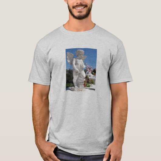 T-shirt Statue Angel En Gris (Devant)
