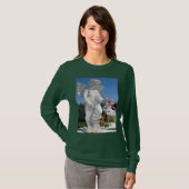 T-shirt Statue Angel En Vert Armée (Devant entier)