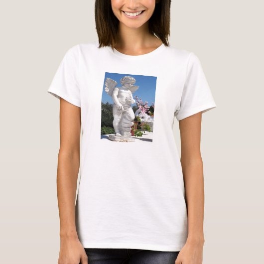 T-shirt Statue Angel En Vert Lime (Devant)