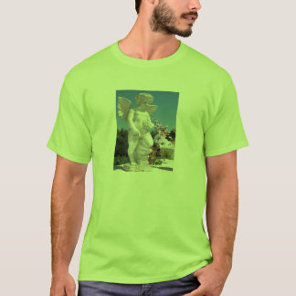 T-shirt Statue Angel En Vert Lime