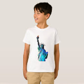 T-shirt Statue bleue de Lady Liberty (Devant entier)