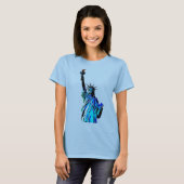 T-shirt Statue bleue de Lady Liberty (Devant entier)