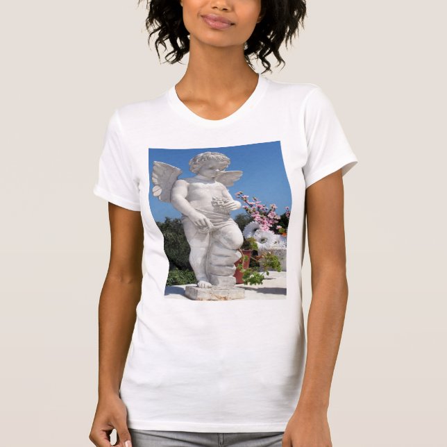 T-shirt Statue d'ange dans le blanc (Devant)