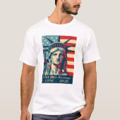 T-shirt Statue d'anniversaire des Etats-Unis 250th de la (Devant)