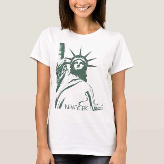 T-shirt Statue de chemise de New York des femmes de (Devant)