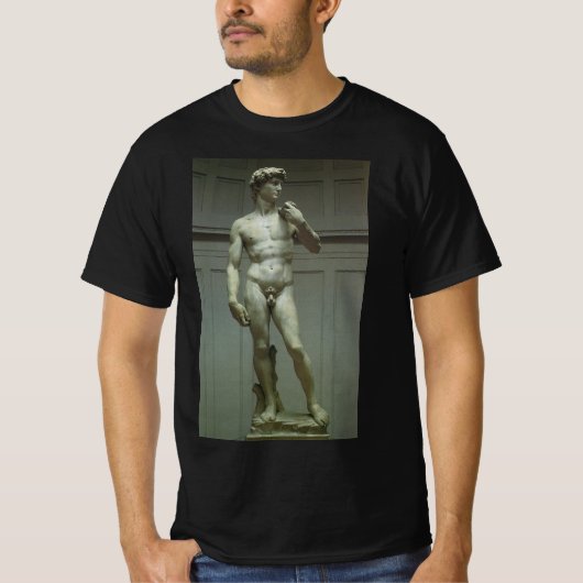 T-shirt Statue de David par Michel-Ange (Devant)