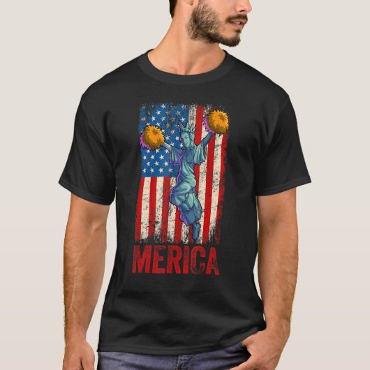 T-shirt Statue De La Liberté 4 juillet Boy Men Ame (Devant)