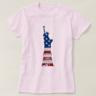 T-shirt Statue De La Liberté 4 Juillet Parties scintillant