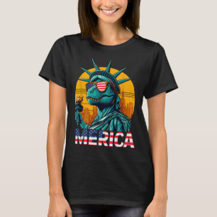 T-shirt Statue de la Liberté 4 juillet Trex Boys Américain