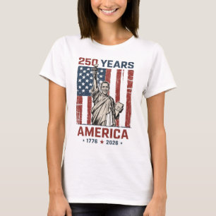T-shirt Statue de la Liberté Américaine 250e Obama Strip P