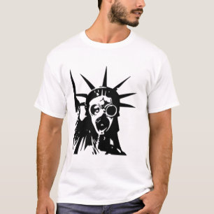 T-shirt Statue de la Liberté avec masque à gaz