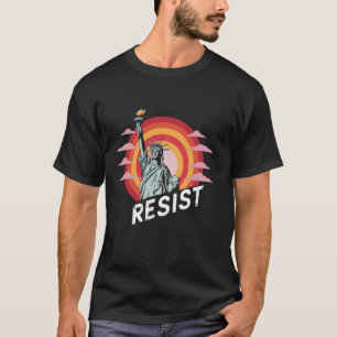 T-shirt Statue de la Liberté en détresse rétro Résister Vi