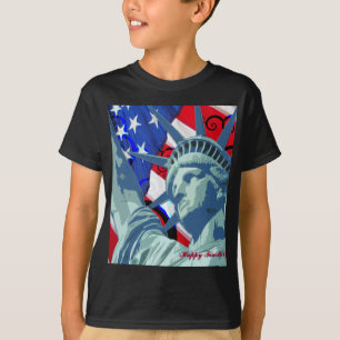 T-shirt Statue de la Liberté et drapeau patriotique amér