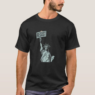 T-shirt Statue de la Liberté Résister Vert Protestation re