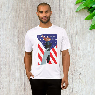 T-shirt Statue de la Liberté Torch avec drapeau américain