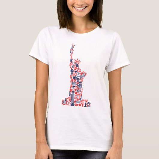 T-shirt Statue de la Liberté, Tous Américains, Icônes (Devant)