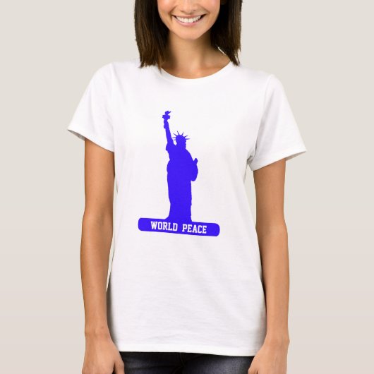 T-shirt Statue de la Paix Mondiale de la Liberté (Devant)