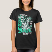 T-shirt Statue De Liberty Freedom Money Graffiti USA (Devant)