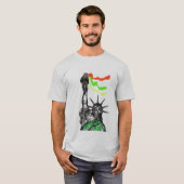 T-shirt statue de rasta de liberté (Devant entier)