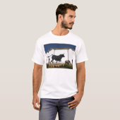 T-shirt Statue de taureau et cheval espagnol (Devant entier)