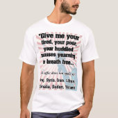 T-shirt Statue d'échouer de colosse de liberté (Devant)