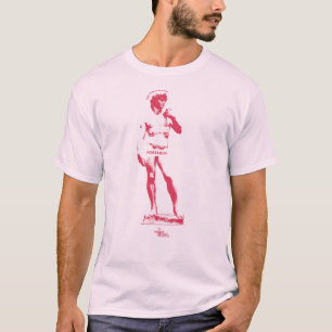 T-shirt Statue : Dites le mot F — rose