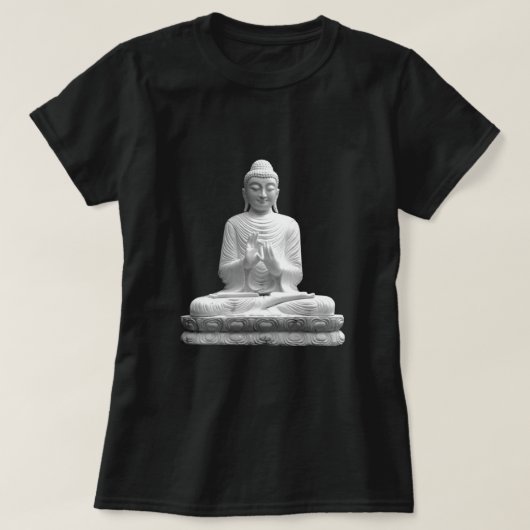 T-shirt Statue du Bouddha blanc (Design devant)