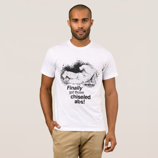 T-shirt Statue en marbre ciselée Abs (Devant entier)