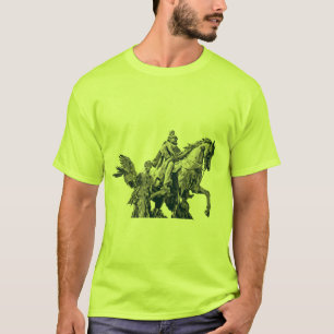 T-shirt Statue équestre de guerrier majestueux, œuvre d'ar