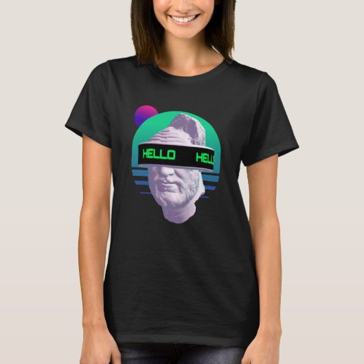 T-shirt Statue grecque Vaporwave Retrowave Synthwave esthé (Devant)