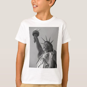 T-shirt Statue noire et blanche de Liberty New York