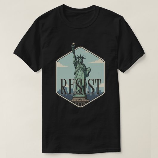 T-shirt Statue of Liberty Resist (Design devant)